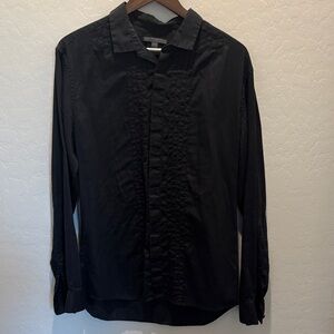 John Varvatos Charcoal Button-Up Shirt